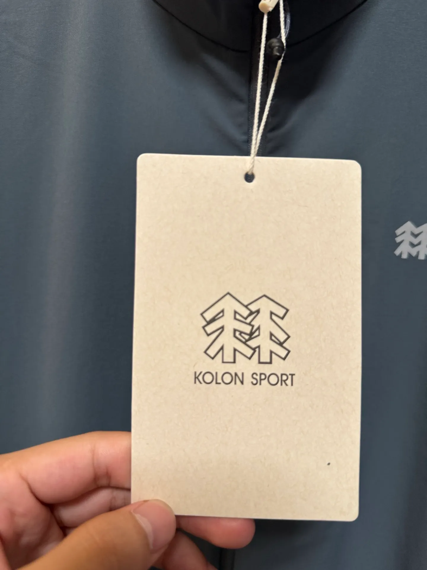 [Premium replica] KOLON SPORT/Kelon 26Fw TECHSHELL 3L soft shell jacket, stretch thin jacket (grey blue), originally purchased from KF, exclusive customization, custom dyed fabric, light and breathable, windproof and water repellent, hand pockets, taped inside, comfortable and not stuffy, look for the correct version Size: m/l/xl/2xl/3xl/4xl